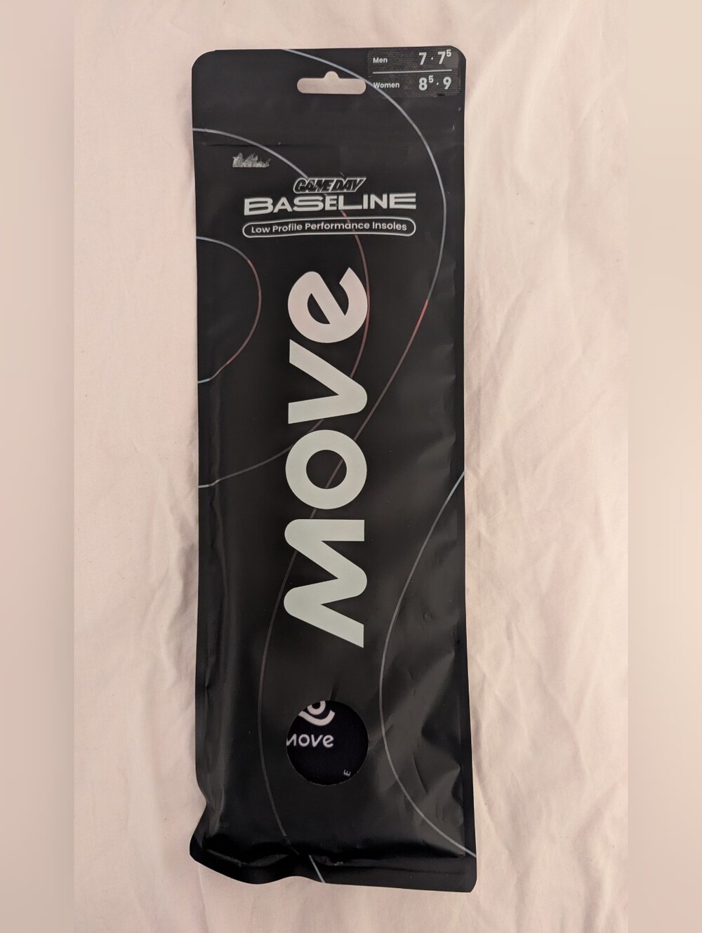 MOVE Game Day Baseline Insoles slim neutral Men 7-7.5 / Women 8.5-9 New
